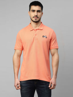 Royal Enfield - 8-Bit Hunter Polo T-Shirt-Peach