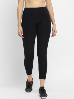 Off Limits - Navy Blue Women Cns Ref Dot Yoga Tights