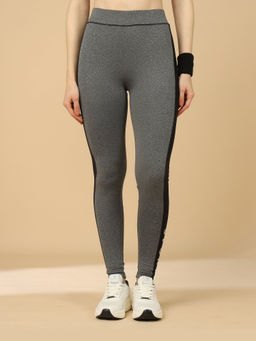 Off Limits - Grey Colorblock High Waist Tights