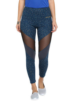 Off Limits - Navy Blue Camouflage Mid Waist Tights