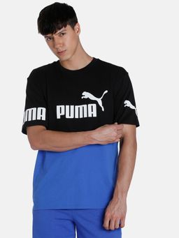 Puma - Power Colorblock Mens Blue T-shirt