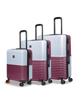 Nasher Miles - Istanbul Hard-Sided Abs & Pc Silver & Rose Gold Trolley Bags (Pack of 3)