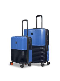 Nasher Miles - Istanbul Hard-Sided Abs & Pc Luggage Blue & Navy Blue Trolley Bags (Pack of 2)