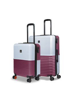 Nasher Miles - Istanbul Hard-Sided Abs & Pc Silver & Rose Gold Trolley Bags (Pack of 2)