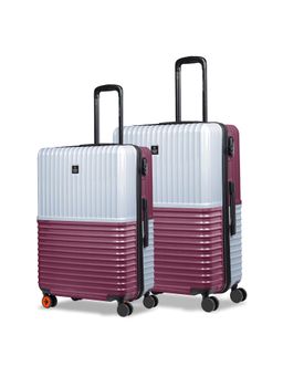 Nasher Miles - Istanbul Hard-Sided Abs & Pc Silver & Rose Gold Trolley Bags (Pack of 2)