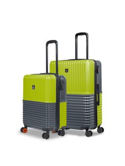 Nasher Miles - Istanbul Hard-Sided Polycarbonate Trolley Bags (Lime Green-Olive) (Pack of 2)