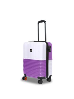 Nasher Miles - Istanbul Hard-Sided Abs & Pc Luggage White & Purple Trolley Bag