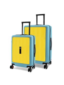 Nasher Miles - Unisex Yellow Zanzibar Hard-Sided Polycarbonate Trolley Bags (Set of 2)