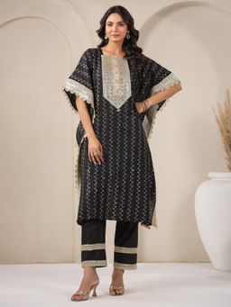 Gahan - Black Lurex Kaftan Inner and Pant