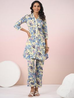 Gahan - Yellow Cotton Printed Co-Ord Set