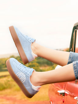 U.S. POLO ASSN. - Women Blue Pink Noren Low-Top Sneakers