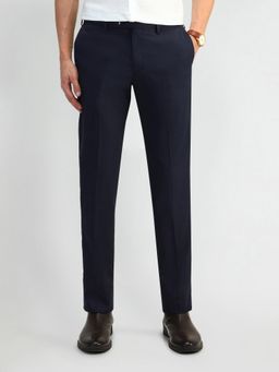 Arrow - Solid Blue Polyester Trouser
