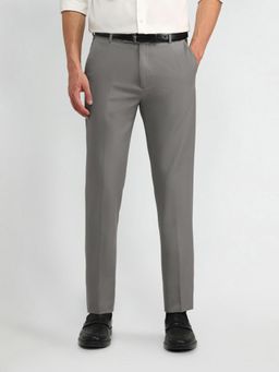 Arrow - Solid Grey Polyester Trouser