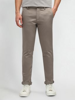 Arrow Sports - Sport Solid Brown Cotton Trouser