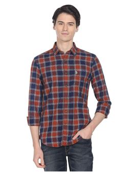 U.S. Polo Assn. Denim Co. - Cotton Tartan Check Slim Fit Casual Shirt