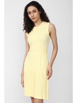 Van Heusen - Women Yellow Textured Casual Dress