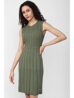 Van Heusen - Women Olive Textured Casual Dress
