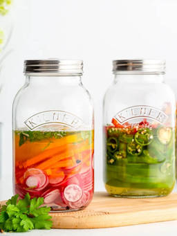 Kilner - Small Fermentation Jars for thinKitchen, Set of 2, 1 Litre