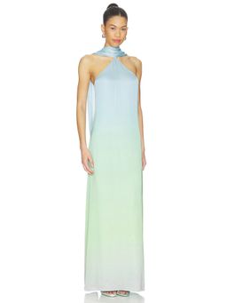 Amanda Uprichard - x REVOLVE Ashton Women's Satin Halter Maxi Dress Blue