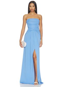 Cinq a Sept - Olena Women's Strapless Corset Maxi Gown Ultramarine