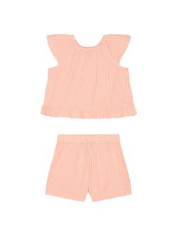 POLO RALPH LAUREN - Madras Ruffle Women's Sleeveless Short Set Pink