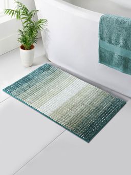 OBSESSIONS - Polyester Anti-Skid Stripes Bath Mat - Green