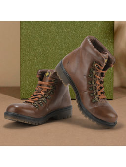 WOODLAND - Men High Top Casual Lace-Ups Boots Light Camel Brown