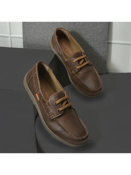 WOODLAND - Men Casual Lace-Ups Brown Boat Shoes