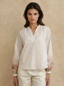 RAREISM - Women Beige Floral Top