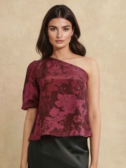 RAREISM - Women Wine Printed Top