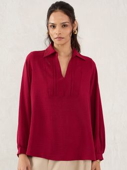 Femmella - Women Maroon Solid Top