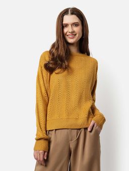 Campus Sutra - Womens Mustard Yellow Sweater