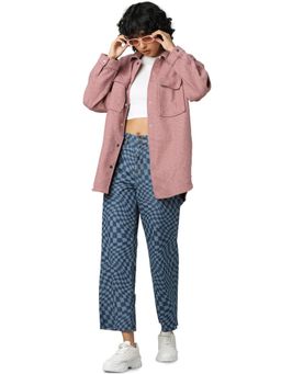 ONLY - Women Checks Blue Jeans