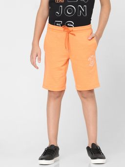 Jack & Jones Junior - Boys Orange Mid Rise Sweatshorts