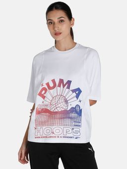 Puma - Strong Side Womens White T-shirt