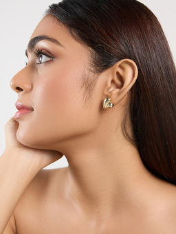 Pipa Bella by Nykaa Fashion - Gold Heart Shaped Stud Earrings