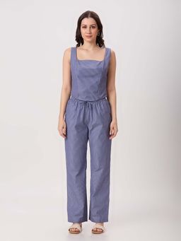 PEACH & PANDA - Blue Striped Co-Ord (Set of 2)