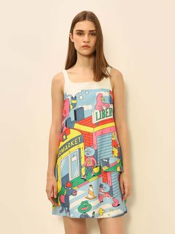 ONLY - Women Multi-Color Graphic Mini Dress