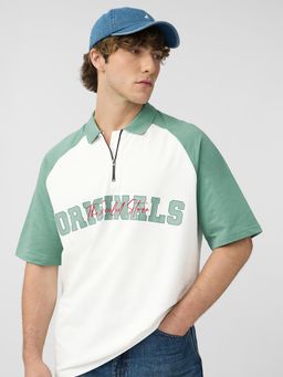 The Souled Store - Originals Pine Men Oversized Polo T-Shirt