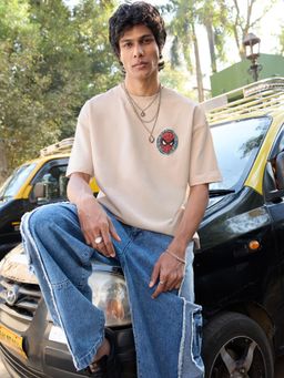 The Souled Store - Official Spider-Man Desi Vibe Men Oversized T-Shirt