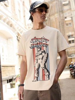 The Souled Store - Official Captain America Desi Vibe Men T-Shirt