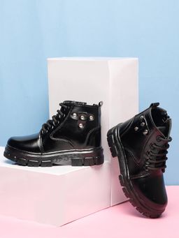 Tiny Bugs - Boys Ankle Length Boots - Black