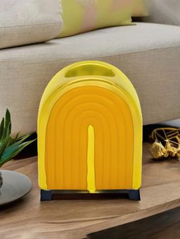 At Home by Nilkamal - Reverse U Shaped Votive Candle Holder Mustard & Gold