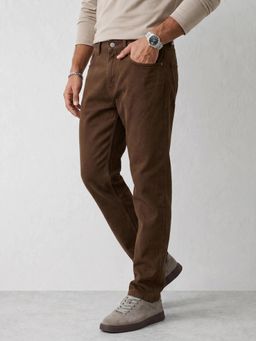 WROGN - Brown Classic Solid Anti Fit Denim Jeans