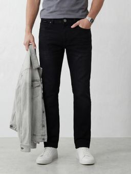 WROGN - Black Men Washed Straight Fit Jeans