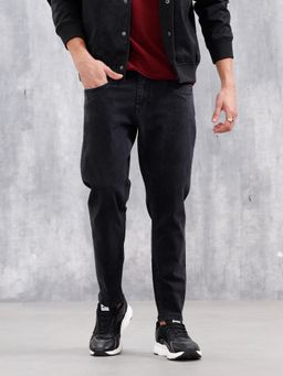 WROGN - Black Men Casual Skinny Crop Jeans