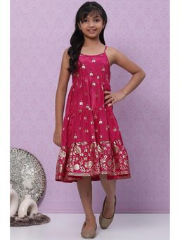 Biba - Girls Pink Printed Kurta