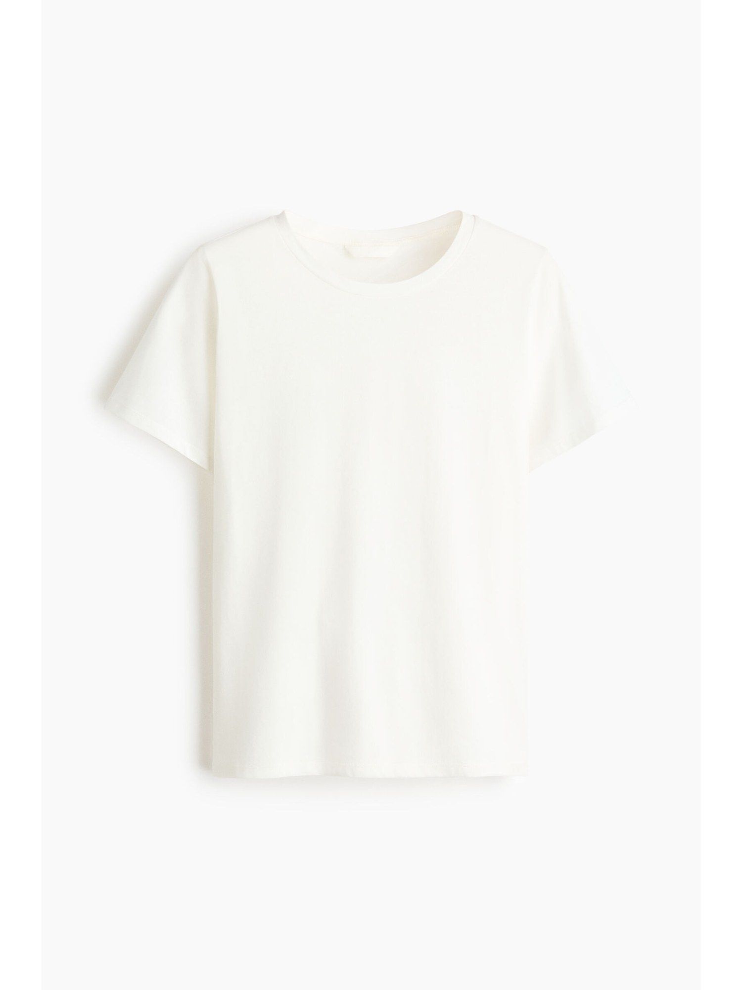 h&m Women White Cotton T-Shirt-picture-10