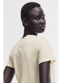 H&M - Women Yellow Cotton T-Shirt
