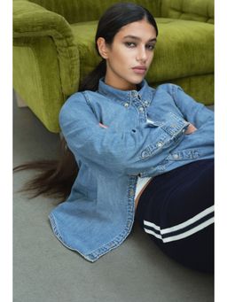 H&M - Women Blue Denim Shirt
